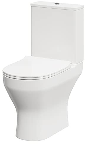 Wholesale Domestic Jubilee Rimless Short Projection Close Coupled Toilet with Soft Close Toilet Seat