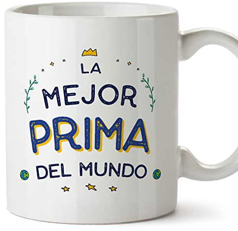 MUGFFINS Tazas para PRIMA - En Español - El Mejor del Mundo - 11 oz / 330 ml - Regalo original y divertido