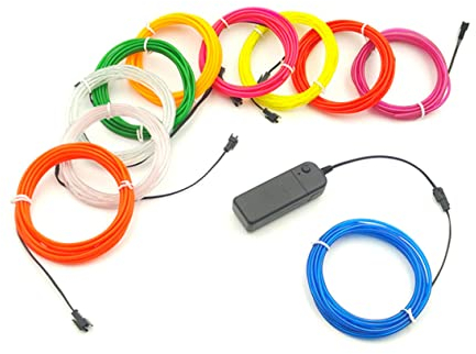 jojofuny El-kabel Für Auto Draht Lichter Neonbeuchtungskab Licht Diy Deko-leisten -draht- Geführter Seil Neonröhren-erketten kab Leit Wagen