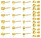 Gold Ohrringe Ohrstecker Rohlinge, hypoallergen 18 Stück Kleine Kugel Ohrstecker mit Schlaufe 22 Stück Ohrring Schmetterling Verschlüssen Ohrstecker für DIY Ohrhänger Schmuckherstellun mit Verschlüsse
