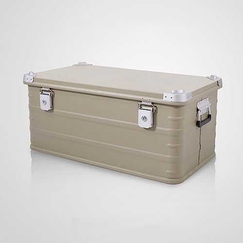 MegLob Caja De Almacenamiento Al Aire Libre De Aleación De Aluminio, Utensilios De Cocina De Campamento Y Caja De Almacenamiento De Equipos, Organizador De Picnic Y Pesca De Automóvil,L