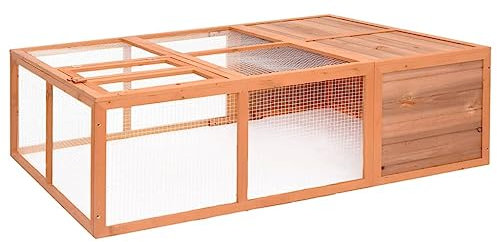 vidaXL Tanne Garten Tierkäfig 150x100x50cm Hasenstall Kaninchenstall Freilauf