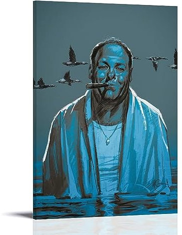 ENILSA Tony Soprano Fan Art Poster Poster Dekorative Malerei Leinwand Wandkunst Wohnzimmer Poster Schlafzimmer Malerei 24x36inch(60x90cm)