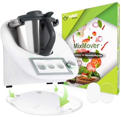 Wave Brands | Gleitbrett Thermomix TM6 | MIXMOVER | Zubehör für TM5 und TM6 | einfaches Gleiten für Küchenmaschine | hochwertiges Acryl in klar/transparent