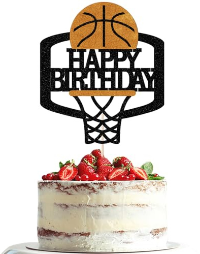 Dxsdgetue Basketball Cake Topper for Sports Theme Birthday, Baby Shower Party Supplies