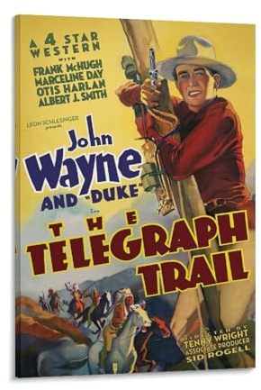 LIANGSHUANG 1933 American Pre-Code Western Film The Telegraph Trail Poster Leinwand Kunst Poster und Wandkunst Bild Druck Moderne Familiendekor Poster 40 x 60 cm