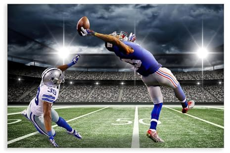 puyoo Odell Beckham Jr. Sport-Leinwand-Poster, Schlafzimmer-Dekor, Sportlandschaft, Büro, Raumdekoration, Geschenk, ungerahmt, 50 x 75 cm