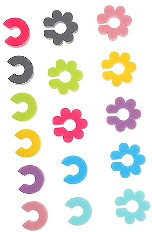 MUCKLILY 16pcs Wine Glass Marker Beer Beer Glass Markers Wine Glass Label Wine Glass Identifier Drink Cup Markers Birth Control Case Cup Decor Silica Gel Charm Man Mason