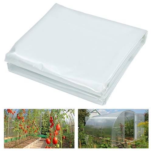 GAOMON Film de serre de 7,6 x 12,2 m - Bâche en plastique polyéthylène robuste de 6 mm - Résistante aux UV pour fermes et jardins