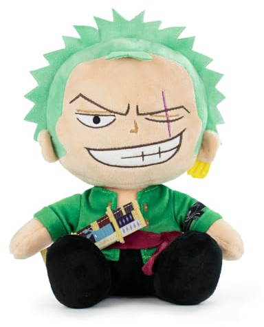 BARRADO - Peluche One Piece Impulse - Luffy, Sanji, Zoro, Chopper - 22cm - 16002551 (Zoro)