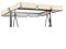 YUANGANG Patio Canopy Swing Cover Replacement Canopy Waterproof Sunshade For Swing Chair Canopy Oxford Cloth Swing Cover Waterproof Sunscreen Outdoor Garden Swing Chair Cover(Beige 195x125x15cm)