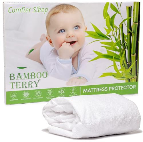 Protégé Matelas 60x120 cm - 100% Éponge De Bambou, Impermeable, Hypoallergénique e Respirante