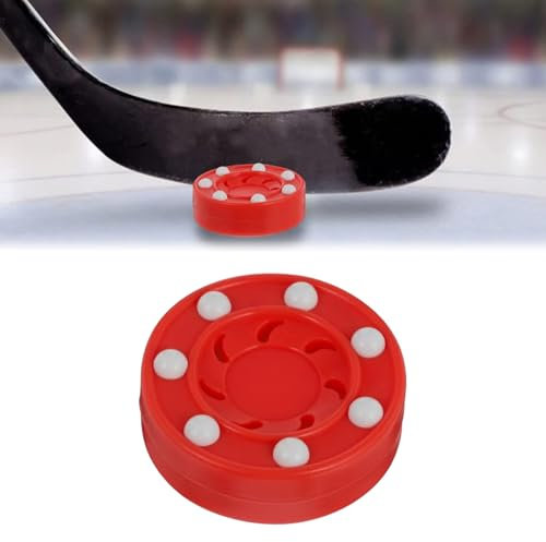 Kiuiom Gioco di Hockey su Rotelle,Interni di Sport Dischi Hockey,Street Hockey Puck Accessori,Hockey Outdoor Inline Hockey,Hockey Puck per Esercitarsi,Rosso