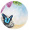 Zen Design Butterfly Printed Round Mousepad 8 inch, Gaming Mouse-pad Non-Slip Accessories for Computers,Laptop,Office,Home - 4 PCS