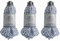 Fregona Microfibra 100% Trenzas Bicolor|Pack 3 Unidades|Super Absorbente|Gran Poder de Secado| Resistente y Duradera|Rosca Universal|