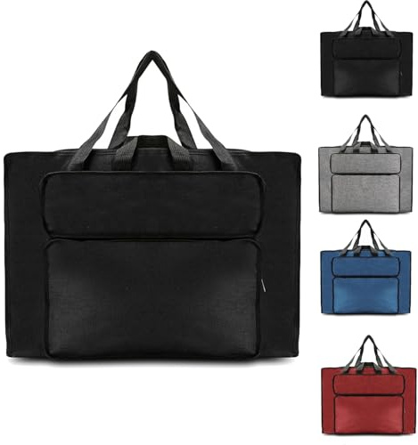 YushengTai Zeichentasche A2 Transporttasche für Zeichenplatte, Wasserdicht Drawing Bag, Multifunktional Zeichnung Tasche Zeichenmappe, Kunstmappe mit Die Seitentasche für Kunstutensilien (A2, Schwarz)
