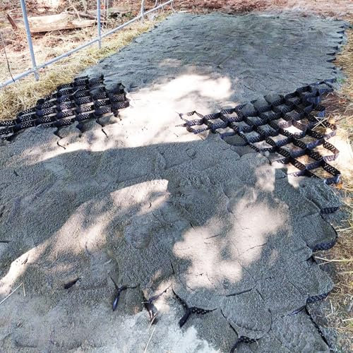 Stabilisateur de Gravier Grille De Contrôle De La Boue Pour Enclos Pour Chevaux, Modèles De Grilles De Sol Extérieures Pour L'aménagement Paysager Des Allées De Gravier, Stabilisateur De Pavage(3.3ftx