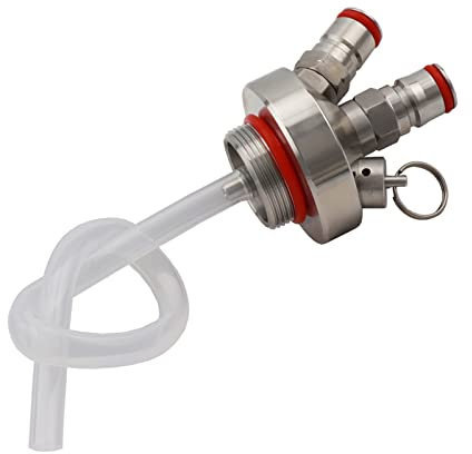 VNSMM Heimbrau-Sets Heimbrausystem Mini-Fass-Bier-Speer-Zapfspender mit Doppelkugel-Verschlusspfosten Fass-Kugelverschluss-Anschluss(Spear Tap)