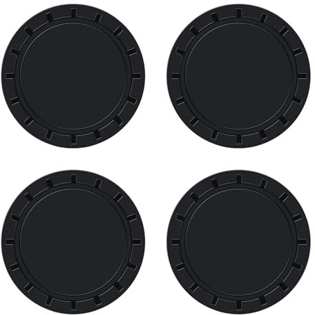 4 PCS Car Cup Holder Coaster, 2.67 inch Universal Car Cup Holder Insert, 2 Pcs Universal Anti-Slip Shockproof Car Coasters for Cup Holders, Car Accessories for Car, SUV, Truck (Black)