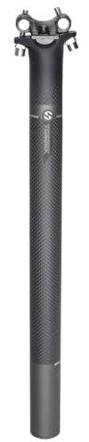 Wanym Carbon Sattelstütze Rennrad, Einfache Montage & Höhenverstellung, 27.2/30.8/31.6mm * 350 / 400mm Verstellbare Versetzte Sattelstütze für MTB Rennrad BMX Sattelrohr ,Matte,27.2*400mm