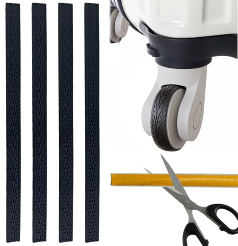 Huybaa 4PCS Ruote Per Bagagli Copertura Silicone, Protezione per Ruote Trolley Ricambio, Antiscivolo e Cancellazione Rumore, Adattabile perRuota per Valigia