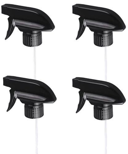 4Pcs Spray Bottle Replacement Trigger Sprayer Head Adjustable Spray Nozzle Head Replacement for Glass or Plastic Bottles