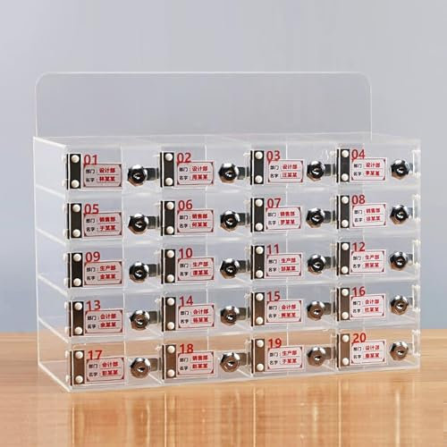 LLZJDDPLY Cell Phone Locker Box for Classroom, Acrylic Phone Jail Storage Cabinet Wall Mounted, for School Factory Office(100)