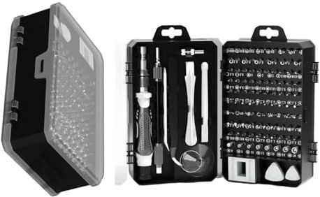 115-teiliges Präzisions-Schraubendreher-Set mit flexiblem Schaft & magnetischen Bits - Universal Biegen Drehschlauch Rutschfester Griff 24 in 1 Bits für Elektronik Telefon Laptop DIY