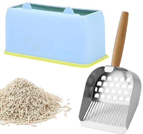 Alyxen Pelle À Litière avec Support,Pelle Litiere Chat Metal,Facile À Nettoyer,Litiere Pelle, pour Le Nettoyage des Animaux Domestiques, Tous Types De Litière Courants