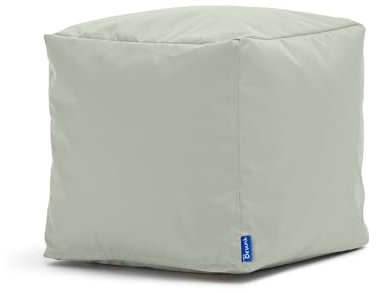 Bruni Sitzwürfel Cubo in Felsgrau – 40x40x40 cm Sitzhocker aus Deutschland, Indoor- & Outdoor-Sitzcube, Fußhocker und Bodenkissen