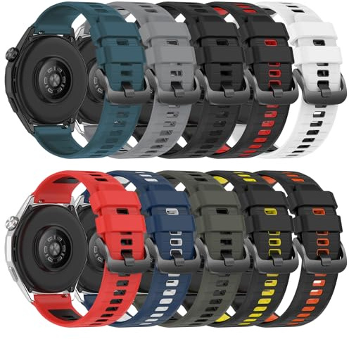 CFXHWZH 22mm Silikon Armband für Garmin Venu 4 45mm/3/2/Forerunner 570 47mm/745/265/255, Sport Ersatzarmband für Samsung Gear S3 Frontier/Classic/Galaxy Watch 3 45mm/Watch GT 5/4 pro 46mm