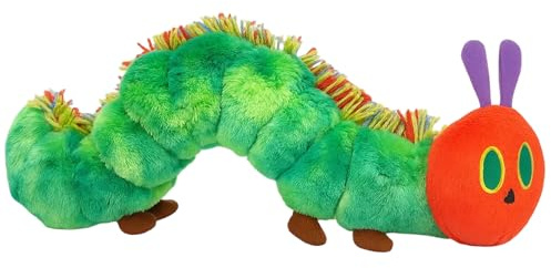 RQcMid Raupe Nimmersatt Kuscheltier, Kleine Raupe Nimmersatt Plüschtier, Weiche Raupen Kuscheltier, Weiches Stofftier Für Babys Und Kinder, 27-42 cm, Geburtstag Und Weihnachten