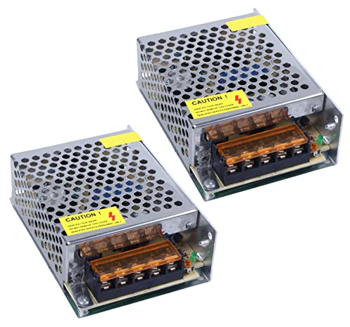 Tacdas 2X AC 110-220V DC 24V 2A 48W Transformador de fuente de alimentacion interruptor para LED luz de tira