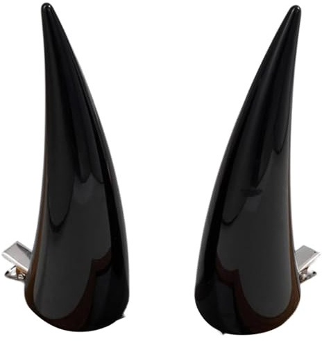 Jazuaiao Cosplay Haarnadel Horn Haarspange Anime Elegant 2000er Jahre Power Bunches Kopfbedeckung Punk Halloween Cosplay Haarspangen