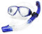 Optische Tauchen Gear Kit Myopie Schnorchel Set Unterschiedlichen Stärke für Jedes Auge Kurzsichtig Trocken Top Tauchermaske (Blau, -4.5)