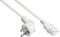 Good Connections Netzkabel - 15 m - Schutzkontakt-Stecker Typ E+F (CEE 7/7, gewinkelt) an C13 Kaltgerätebuchse (gerade) - KUPFERLEITER CU - 1,50 mm² - KALTGERÄTE-Kabel für PC, Monitor, u.v.m. - WEISS