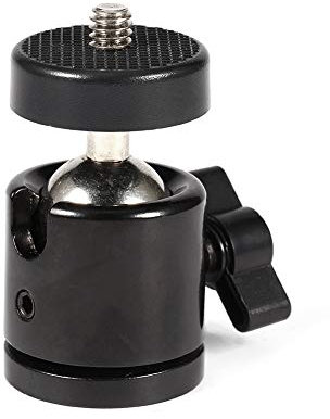 EBTOOLS 360° Mini Ball Head Bracket Mount Replacement for 1/4 Camera Tripod & 3/8 Flash Holder