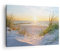 Bilder auf Leinwand Düne Strand Meer Leinwandbild mit Rahmen 70x50cm Wandbilder Dekoration Wohnzimmer Schlafzimmer Küche Deko Klein Wanddeko Bild Wand Kunstdruck Art Wall Decor Canvas AA70x50-3989