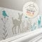 lovely label Bordüre selbstklebend HÄSCHEN & REHE TÜRKIS BEIGE - Wandbordüre Kinderzimmer Babyzimmer mit Hase & Reh Waldtiere - Wandtattoo Schlafzimmer Mädchen & Junge – Wanddeko Baby Kinder