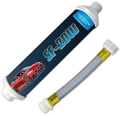WaterSentinel SF-20W Spotless Car Wash Inline Entionisiertes Wasser Gartenschlauch Wasserfilter & Verlängerungsadapter für Wohnmobil, Boot, Marine, Motorrad, Haus, Fenster, fleckenfreie Reinigung,
