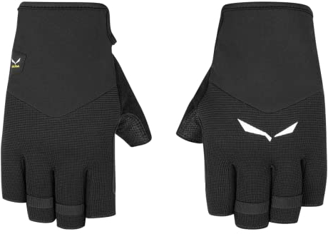 Salewa Via Ferrate Lederhandschuhe, Schwarz, L