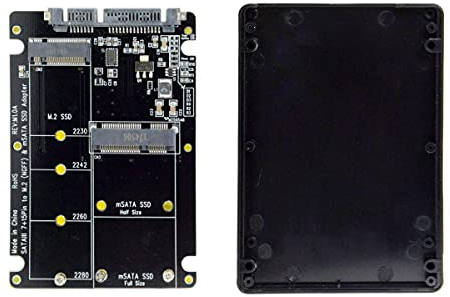 NFHK 2 in 1 Combo M.2 NGFF B-Key & mSATA SSD to SATA 3.0 Adapter Converter Case Enclosure