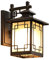 Schwarze quadratische einfache Wandlaterne im japanischen Stil Lampenschirm Außenwandleuchte aus Milchglas IP65 wasserdichte und staubdichte Wandleuchte Für Hof-Haustüren Sconce Light