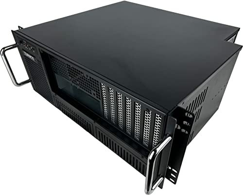 4U Server Chassis - Front I/O Access to PCI Cards - Rackmount Computer Enclosure - Compact 15 Depth Case (ATX, Micro ATX, Mini-ITX) 7X Full Expansion Slots - 8 Bays: 2X 5.25 6X 3.5 - Tupavco TP1842