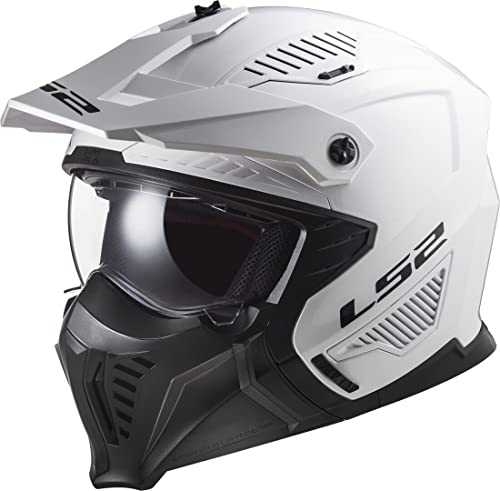 LS2, Casque moto jet modulable DRIFTER Solid Blanc, M
