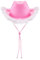 Qtinghua Cowboyhut für Damen, flauschiger Federbesatz, Halloween-Kostüm, Cowgirl-Hut für Cosplay, Kostümparty, Rollenspiel, Geburtstagsparty, rosa-weiße Fusseln, Weiß, Rosa, Einheitsgröße