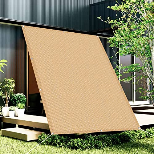 Sonnensegel Rechteckig 1.6 x 3.6 m Sonnenschutz Windschutz HDPE Sonnenschutz Balkon Whirlpool Schutz mit Ösen und Kordel für Garten Outdoor, Beige