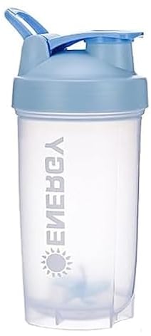 Yowlens Protein Shaker Bottle Sports Supplements Shakers With Mixer Ball, BPA Free Leak Proof Screw On Lid Workout Water Cup 500 ml(Blue)