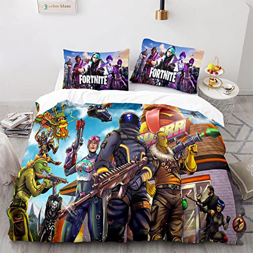 AcaimE Fundas Nórdicas Cama 90 Poliéster Antiarrugas Sin Hierro Gaming Gamer Game Player Fundas Nordicas Juveniles 135 X 200 Cm Viene con 2 Fundas De Almohada De 40X75Cm.