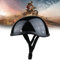 Aeun Mezzo Casco per Scooter, Fibbia a Sgancio Rapido per Mezzo Casco da Moto d'epoca per l'allenamento (Nero brillante)